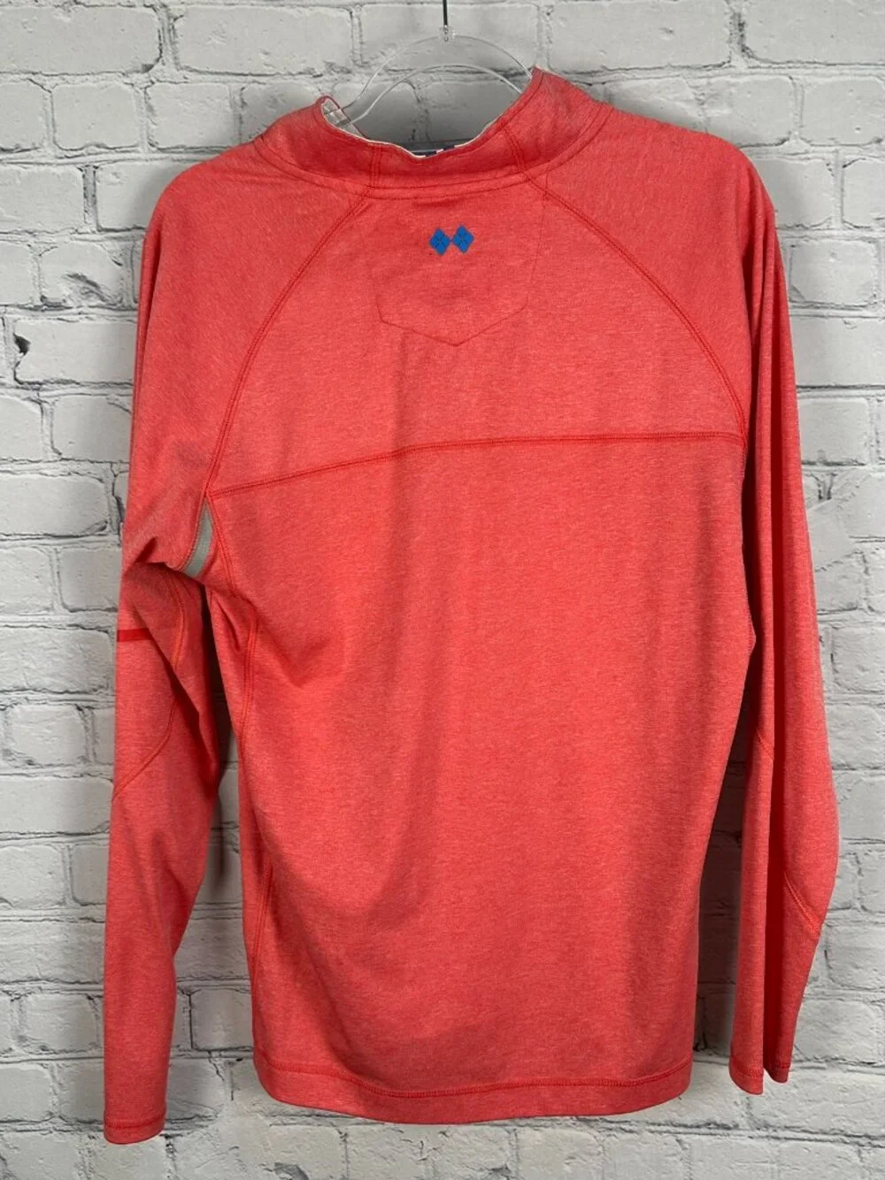 Robert‎ Graham X Men's Quarter Zip Lightweight Golf Pullover, Size Medium, Coral